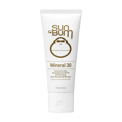 Sun Bum Mineral Sonnenlotion SPF 30 – Feuchtigkeitsspendender Körpersonnenschutz mit Vitamin E, vegan & Hawaii 104 Act konform (ohne Octinoxat & Oxybenzon) – Reisegröße – 89 ml