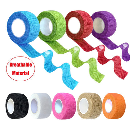 Erewa 12er-Pack Selbstklebende Wickelbandage - Tierverband, dehnbares, selbsthaftendes, atmungsaktives Sporttape (1 Zoll x 5 Yards, 12 Farben)