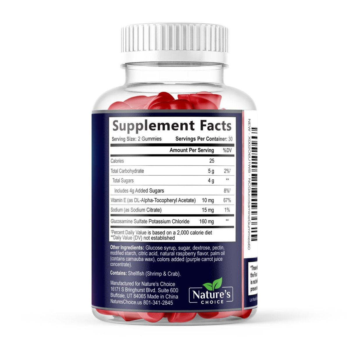 Gelenkunterstützung Gummibärchen - Extra starkes Glucosamin Gummy Supplement mit Vitamin E - Natürliche Knorpel-, Gelenkgesundheits- und Flexibilitätsunterstützung, Beste Glucosamin-Kaubonbons für Männer & Frauen - 60 Gummibärchen