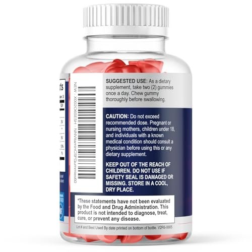Zero Sugar Vitamin C Gummies – Immunstärkung & Antioxidantien – Vegan, Non-GMO, milch- & glutenfrei – Himbeergeschmack für Kinder & Erwachsene – 60 Gummis