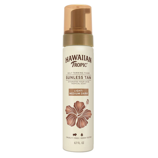 Hawaiian Tropic Sunless Tan Light/Medium Selbstbräuner-Schaum, 200 ml | Selbstbräuner Hell, Selbstbräuner Mittel, Sonnenloser Bräuner, Sonnenloser Bräunungsschaum