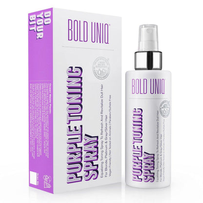 BOLD UNIQ Blonde Toner Spray – Lila Leave-In Toning Behandlung für blondes, graues & silbernes Haar, entfernt Messingstiche, paraben- & sulfatfrei, tierversuchsfrei