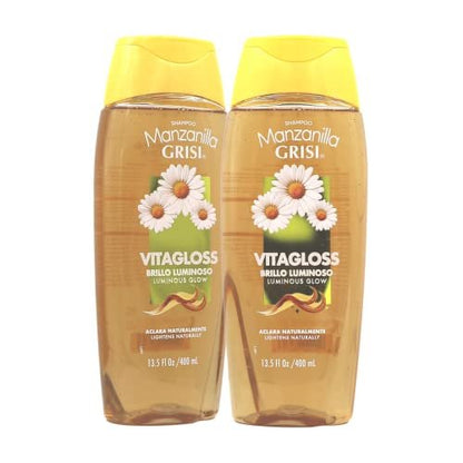 Manzanilla Grisi Reinigungsshampoo mit Kamillenextrakt, 2er-Pack, 13,5 FL Oz Flaschen