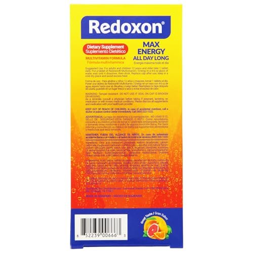 Redoxon Max Energy – Immunsystem-Unterstützung mit Zitrusgeschmack, 20 Brausetabletten