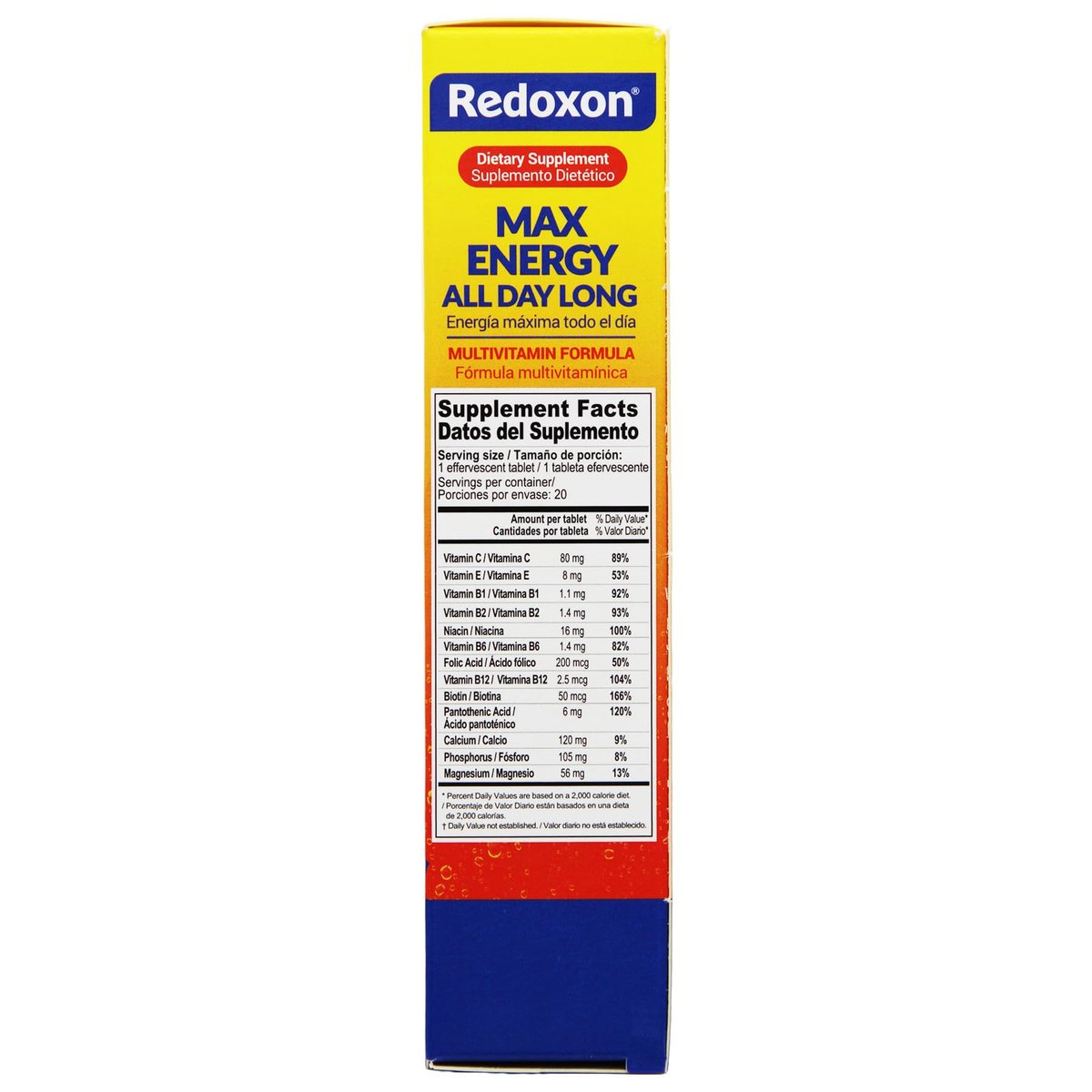 Redoxon Max Energy – Immunsystem-Unterstützung mit Zitrusgeschmack, 20 Brausetabletten