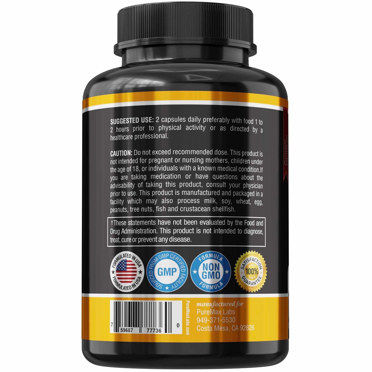 Horny Goat Weed Extra Strength Blend – 120 Kapseln mit Maca, Arginin, Ginseng, Tribulus, Tongkat – Libido, Ausdauer & Energie – Non-GMO Formel