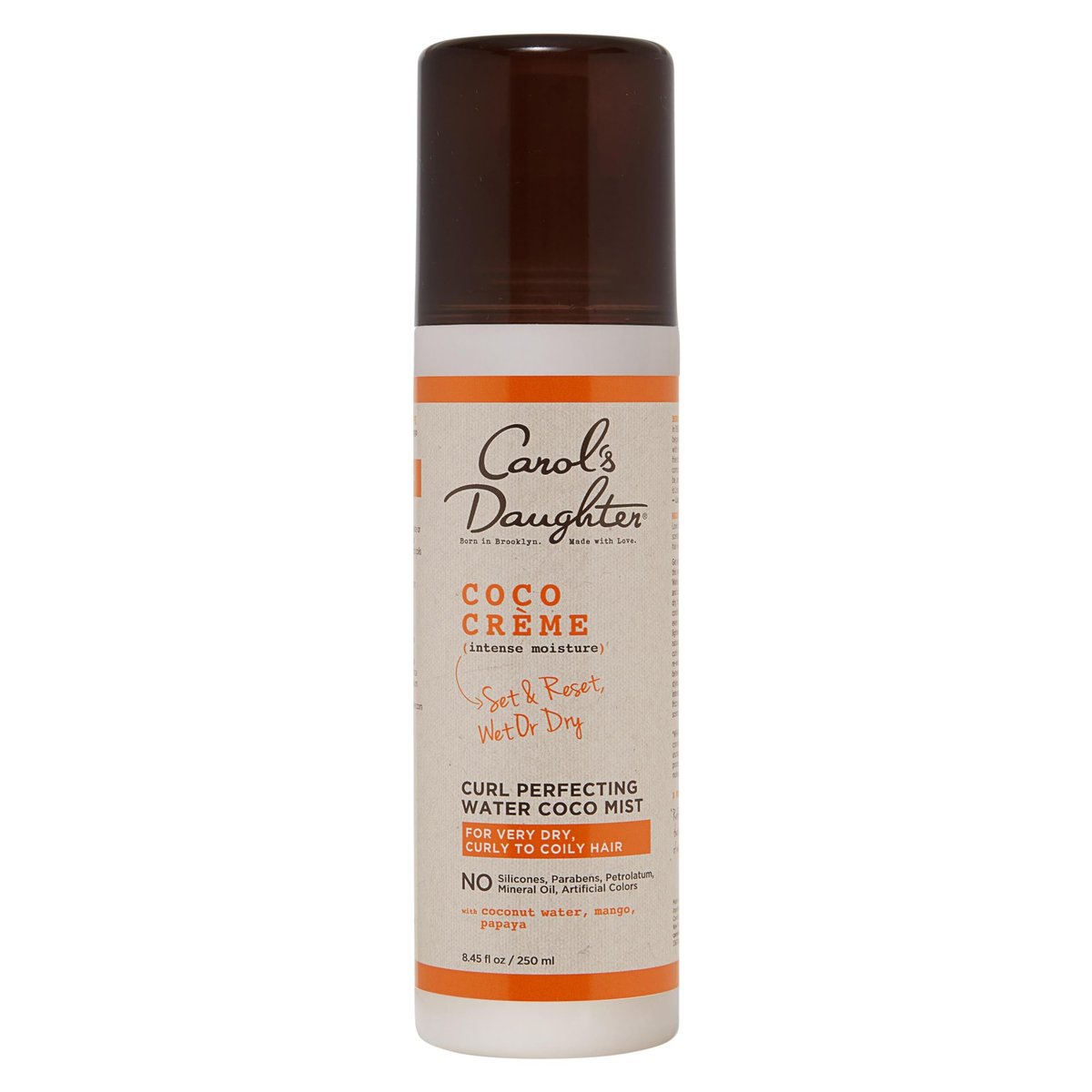 Carol's Daughter Coco Crème Curl Perfecting Water Coconut Mist – Silikon- & parabenfreier Locken-Auffrischungsspray für lockiges bis krauses Haar, 250 ml