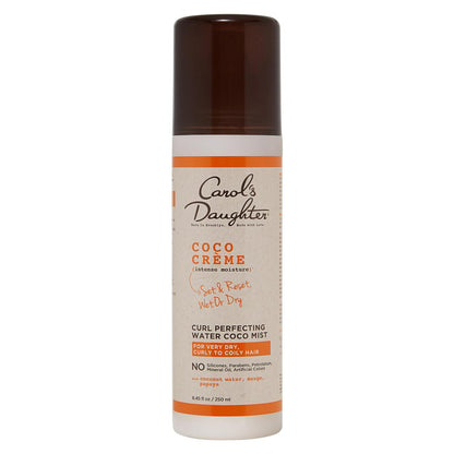 Carol's Daughter Coco Crème Curl Perfecting Water Coconut Mist – Silikon- & parabenfreier Locken-Auffrischungsspray für lockiges bis krauses Haar, 250 ml
