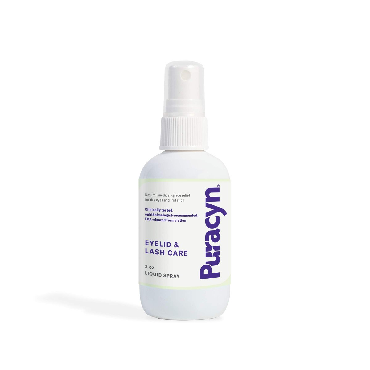 Puracyn Augenlid- und Wimpernpflege – Natürliches, medizinisches Spray zur wirksamen Linderung von Gerstenkörnern, Blepharitis und Reizungen, 85 ml Flasche
