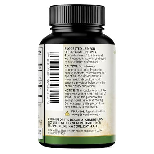 Psyllium Husks Pulver 2000 mg pro Portion – Extra Starkes Psyllium-Faserpulver – Natürliche lösliche Ballaststoffkapseln für Verdauung, Darmgesundheit und Regelmäßigkeit – Hergestellt in den USA – 180 Kapseln