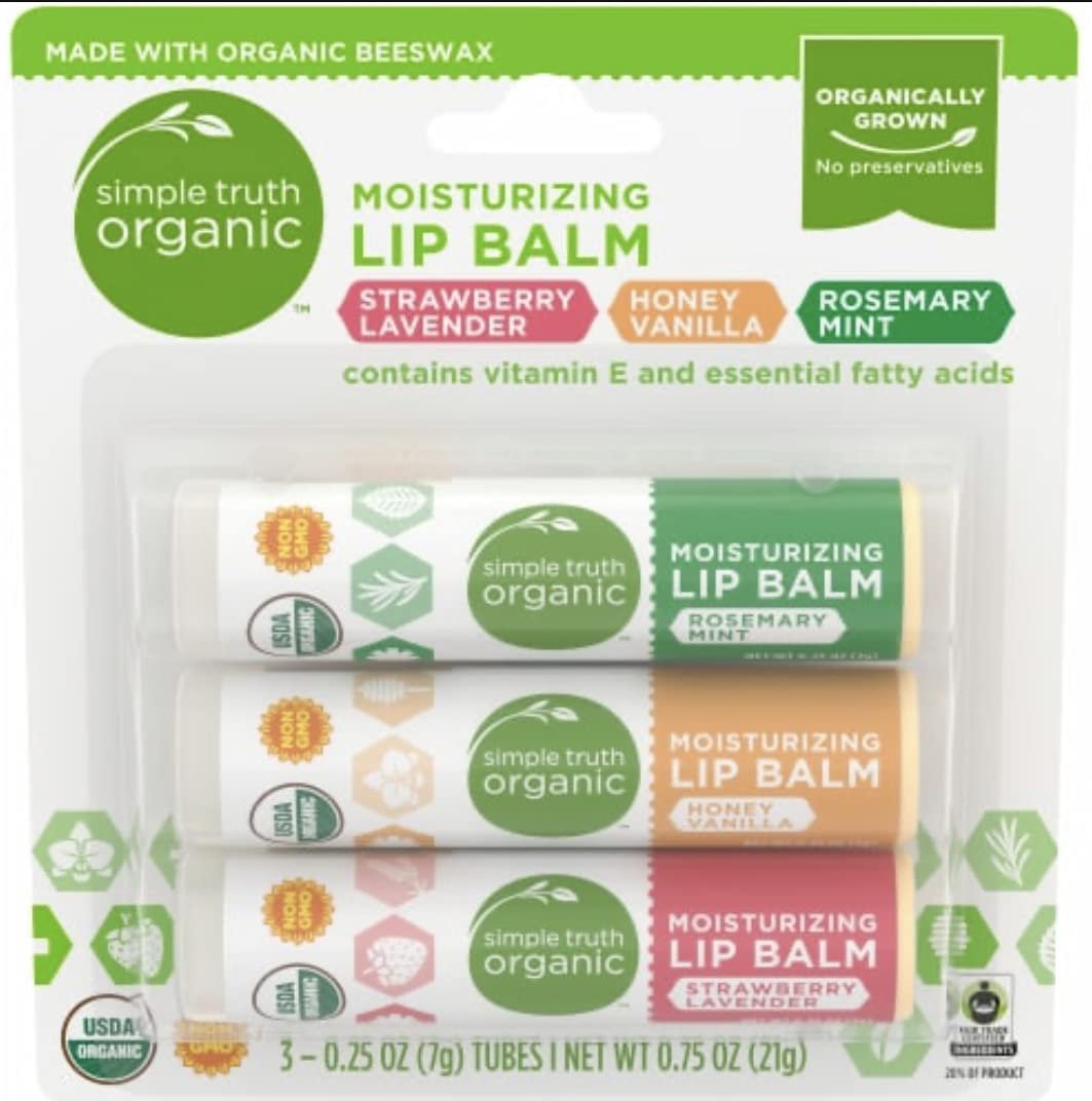 SIMPLE TRUTH Feuchtigkeitsspendender Lippenbalsam Variety Pack 3er-Pack (Einzelpackung)