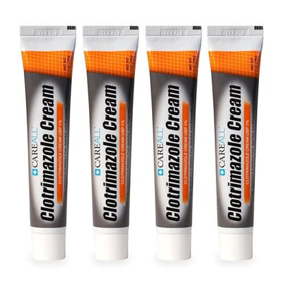 CareAll Clotrimazol Antimykotische Creme 1% USP 1,0 oz (4er-Pack) – Behandelt Fußpilz, Juckreiz und Ringelflechte – Vergleichbar mit der Marke Nr. 1