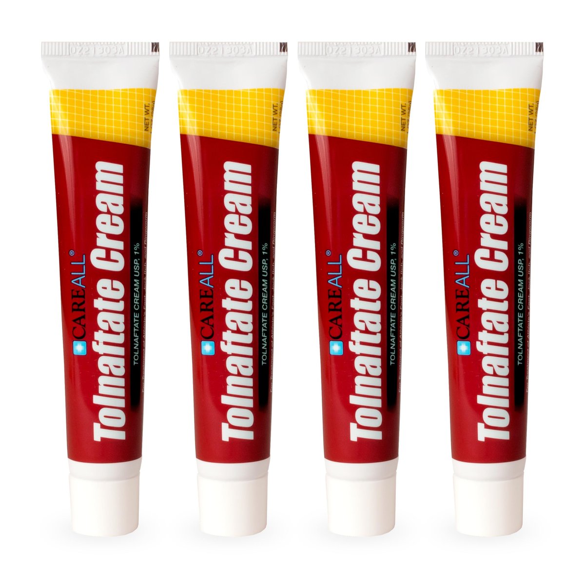 CareAll Tolnaftat Creme USP 1%, 1,0 Unzen Tube (4er Pack) – Wirksame antimykotische Behandlung und Juckreizlinderung bei Fußpilz, Juckreiz in der Leiste, Ringelflechte – Vergleichbar mit führender Marke