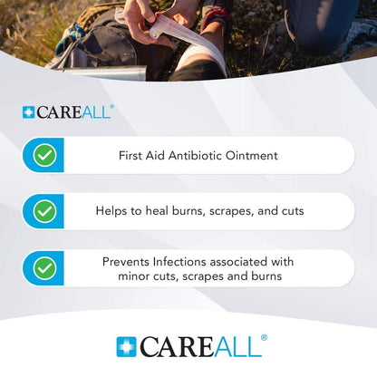 CareAll Bacitracin Antibiotikum Zinksalbe 1 oz (3er-Pack) – Erste-Hilfe-Salbe zur Vorbeugung und Heilung von Infektionen bei kleinen Schnitten, Schürfwunden und Verbrennungen