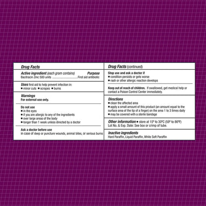 CareAll Bacitracin Antibiotikum Zinksalbe 1 oz (3er-Pack) – Erste-Hilfe-Salbe zur Vorbeugung und Heilung von Infektionen bei kleinen Schnitten, Schürfwunden und Verbrennungen