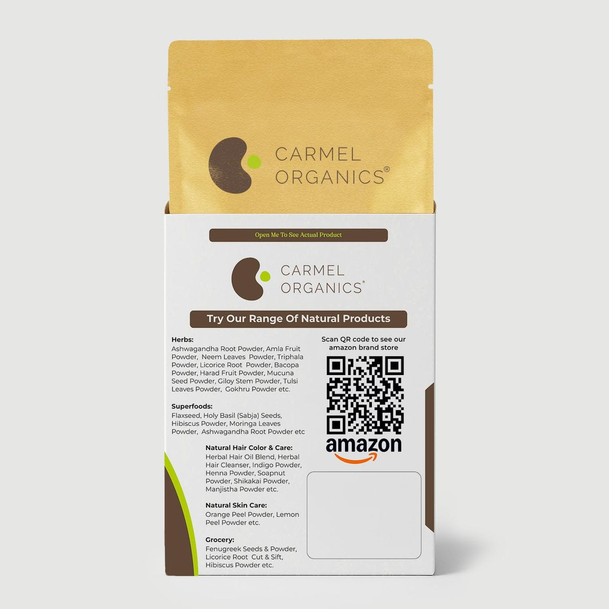 CARMEL ORGANICS Amla/Amlaki (Emblica officinalis) Fruchtpulver (227 g) für Haarpflege, Haut und Wohlbefinden | Natürlich, Nicht GVO | Ohne Zusatzstoffe