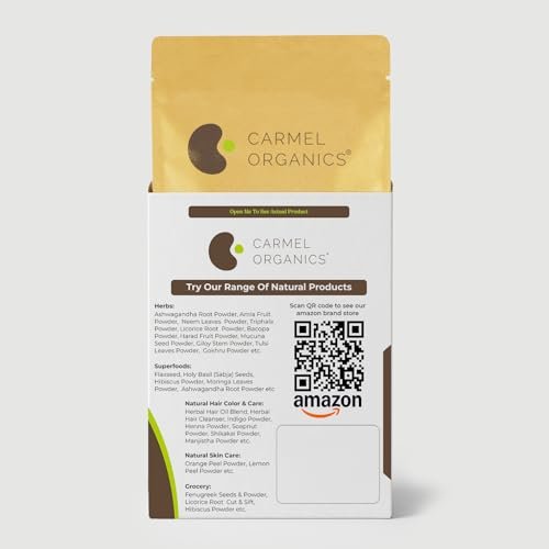 CARMEL ORGANICS Amla/Amlaki (Emblica officinalis) Fruchtpulver (227 g) für Haarpflege, Haut und Wohlbefinden | Natürlich, Nicht GVO | Ohne Zusatzstoffe