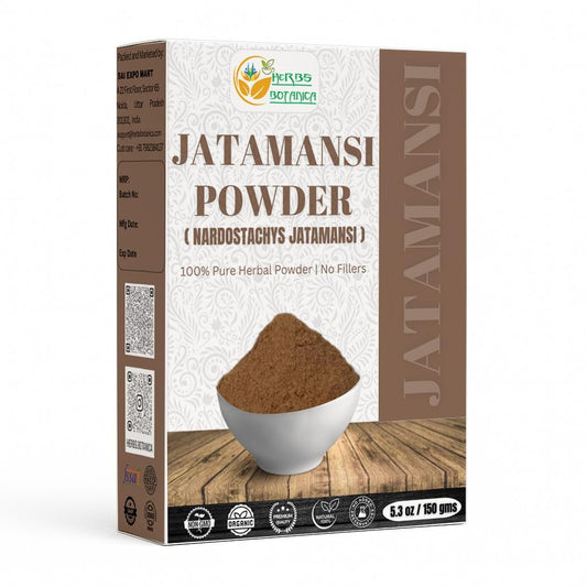 Herbs Botanica Jatamansi Wurzelpulver Natur (Nardostachys Jatamansi) - Natürliche Spikenard für Haarwachstum, Stressabbau & ayurvedische Formulierungen, 150 g