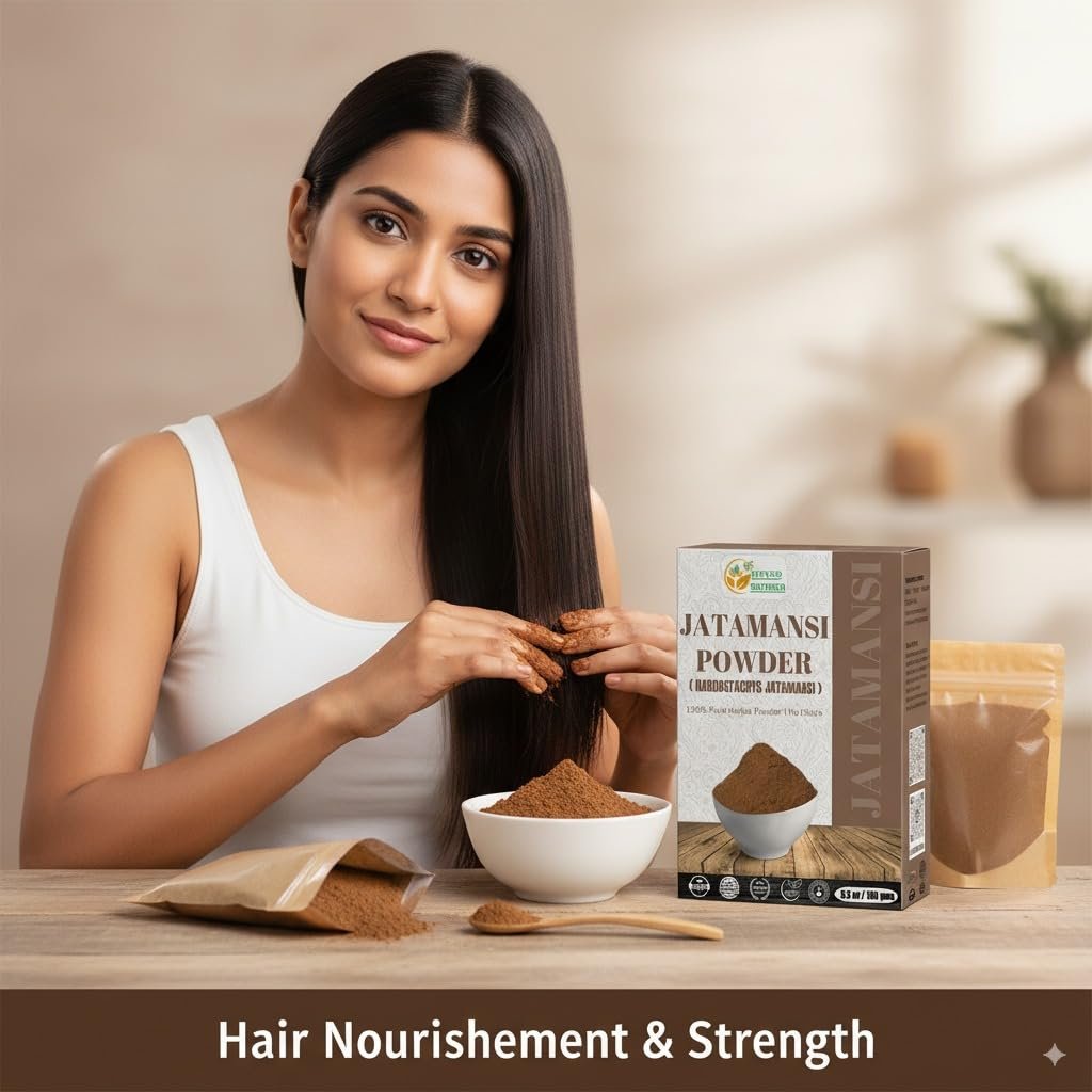 Herbs Botanica Jatamansi Wurzelpulver Natur (Nardostachys Jatamansi) - Natürliche Spikenard für Haarwachstum, Stressabbau & ayurvedische Formulierungen, 150 g