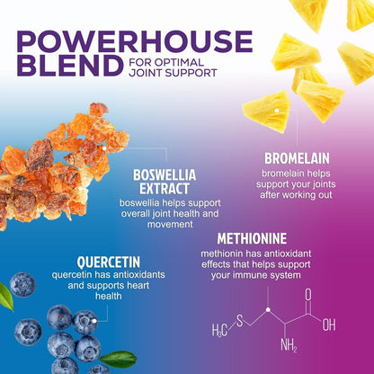 Glucosamin Chondroitin MSM Komplex - 3-fache Stärke Gelenkunterstützung mit Glucosaminsulfat, Kurkuma, Boswellia - für Knorpel, Beweglichkeit & Flexibilität - in den USA abgefüllt - 60 Kapseln