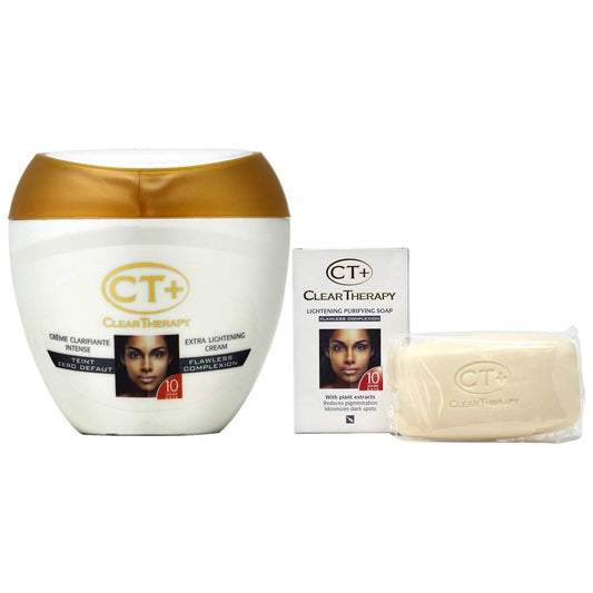 CT+ Clear Therapy Feuchtigkeitscreme 400ml + Schönheitsseife 175g – Set für reine & gepflegte Haut