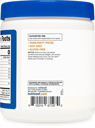 Nutricost Äpfelsäure Pulver 454 g (1 lb) – Glutenfrei, Nicht-GVO