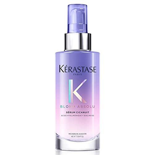 KÉRASTASE Blond Absolu Cicanuit Serum – Über Nacht Haarserum für coloriertes Blond, mit Hyaluronsäure und Edelweißblüte