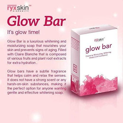 Ryxskin Glow Bar Reinigungs- und Feuchtigkeitsseife für Gesicht und Körper mit Schneckenextrakt, 135g