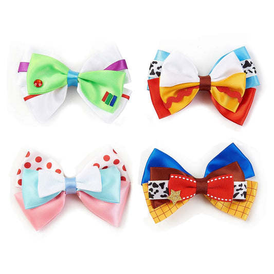 JiaDuo Haarschleifen für Babymädchen – 4er-Set Geburtstags-Haarschmuck, 10 cm