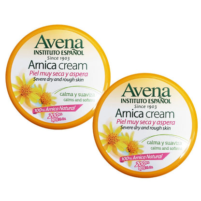 Avena Instituto Espanol Arnika-Creme – 100% natürliche Arnika für trockene & raue Haut, 2er-Pack (2 x 200 ml)