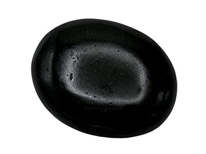 Schwarzer Turmalin Heilstein – Großer Handschmeichler für Glück, positive Energie & Meditation – Ideal als Geschenk für Frauen & Männer