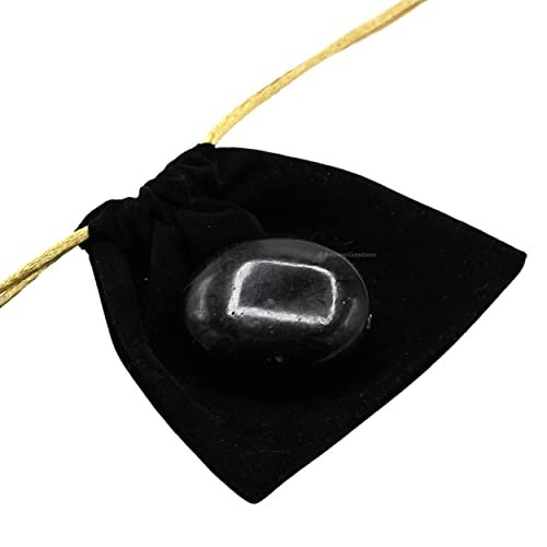 Schwarzer Turmalin Heilstein – Großer Handschmeichler für Glück, positive Energie & Meditation – Ideal als Geschenk für Frauen & Männer