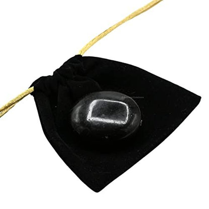 Schwarzer Turmalin Heilstein – Großer Handschmeichler für Glück, positive Energie & Meditation – Ideal als Geschenk für Frauen & Männer