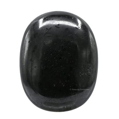 Schwarzer Turmalin Heilstein – Großer Handschmeichler für Glück, positive Energie & Meditation – Ideal als Geschenk für Frauen & Männer