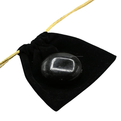 Schwarzer Turmalin Heilstein – Großer Handschmeichler für Glück, positive Energie & Meditation – Ideal als Geschenk für Frauen & Männer