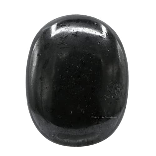 Schwarzer Turmalin Heilstein – Großer Handschmeichler für Glück, positive Energie & Meditation – Ideal als Geschenk für Frauen & Männer