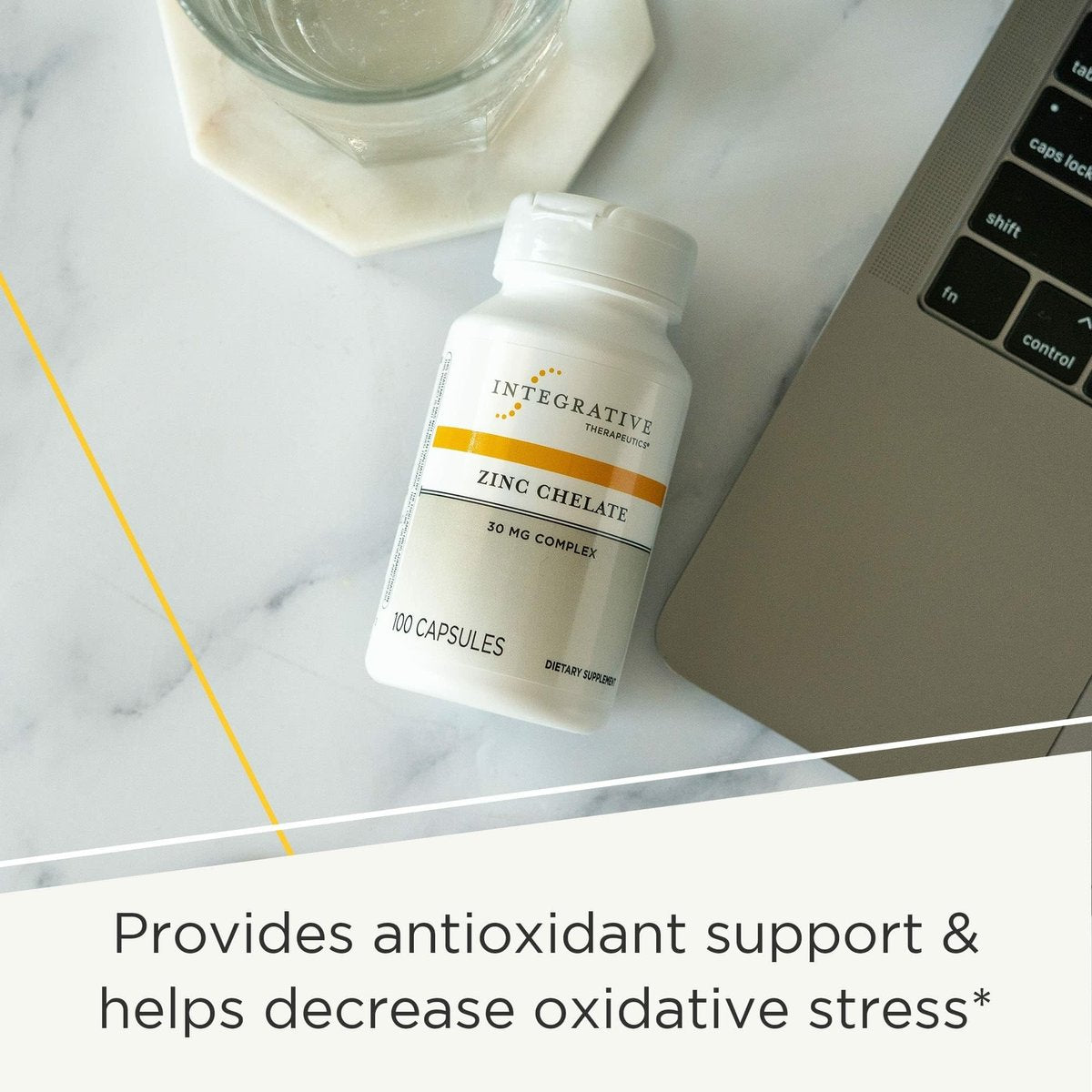 Integrative Therapeutics Zinkchelat – Antioxidantien-Unterstützung & gesunde Immunfunktion* – Mineralstoffergänzung mit cheliertem Mineral – Laktosefrei & glutenfrei – 100 Kapseln (100 Portionen)
