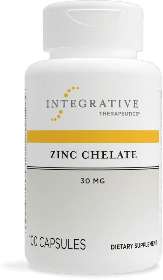 Integrative Therapeutics Zinkchelat – Antioxidantien-Unterstützung & gesunde Immunfunktion* – Mineralstoffergänzung mit cheliertem Mineral – Laktosefrei & glutenfrei – 100 Kapseln (100 Portionen)