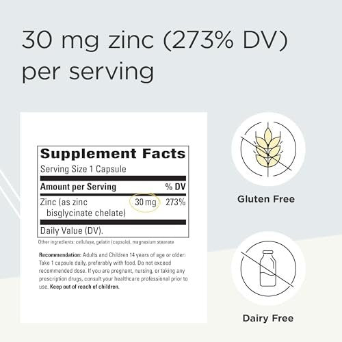 Integrative Therapeutics Zinkchelat – Antioxidantien-Unterstützung & gesunde Immunfunktion* – Mineralstoffergänzung mit cheliertem Mineral – Laktosefrei & glutenfrei – 100 Kapseln (100 Portionen)