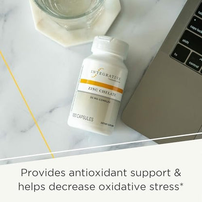 Integrative Therapeutics Zinkchelat – Antioxidantien-Unterstützung & gesunde Immunfunktion* – Mineralstoffergänzung mit cheliertem Mineral – Laktosefrei & glutenfrei – 100 Kapseln (100 Portionen)