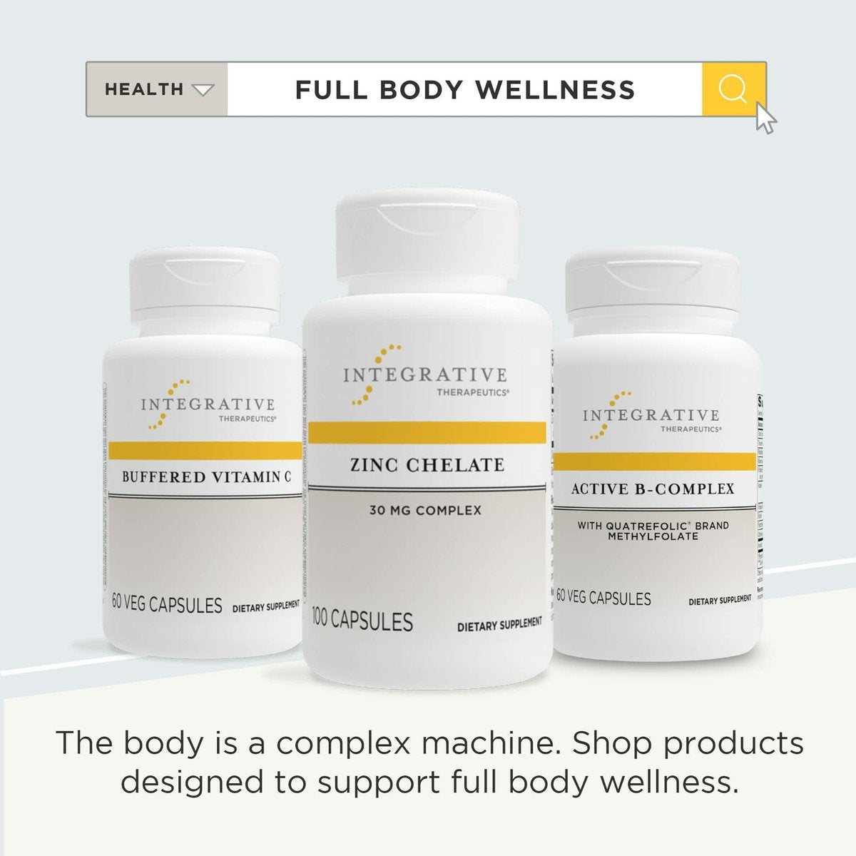 Integrative Therapeutics Zinkchelat – Antioxidantien-Unterstützung & gesunde Immunfunktion* – Mineralstoffergänzung mit cheliertem Mineral – Laktosefrei & glutenfrei – 100 Kapseln (100 Portionen)
