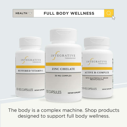 Integrative Therapeutics Zinkchelat – Antioxidantien-Unterstützung & gesunde Immunfunktion* – Mineralstoffergänzung mit cheliertem Mineral – Laktosefrei & glutenfrei – 100 Kapseln (100 Portionen)