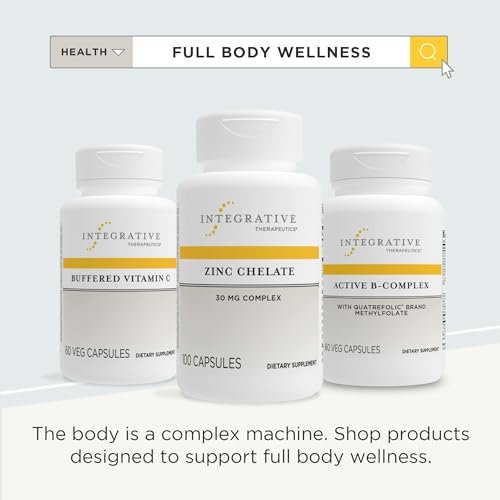 Integrative Therapeutics Zinkchelat – Antioxidantien-Unterstützung & gesunde Immunfunktion* – Mineralstoffergänzung mit cheliertem Mineral – Laktosefrei & glutenfrei – 100 Kapseln (100 Portionen)
