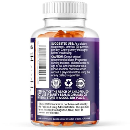 Omega 3-6-9 Gummis – Vegane Omega 3 Supplement Gummis – Essentielle Fettsäuren Öl 369 Komplex für Herzunterstützung & Gehirnunterstützung für Frauen, Männer & Schwangerschaft, Fischfrei, Nicht-GVO, Orangengeschmack – 120 Gummis