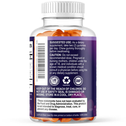 Omega 3-6-9 Gummis – Vegane Omega 3 Supplement Gummis – Essentielle Fettsäuren Öl 369 Komplex für Herzunterstützung & Gehirnunterstützung für Frauen, Männer & Schwangerschaft, Fischfrei, Nicht-GVO, Orangengeschmack – 120 Gummis