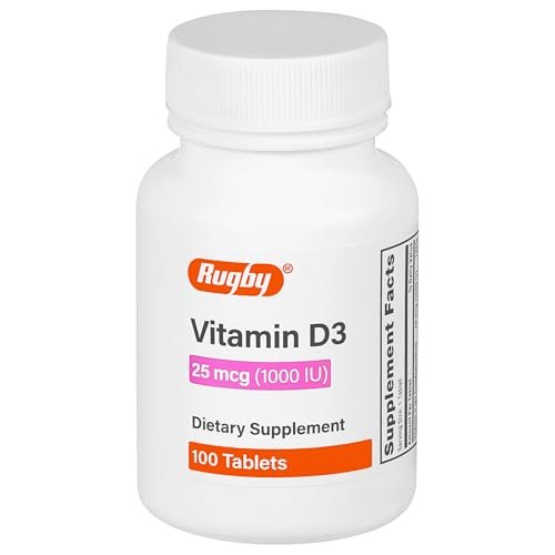 Rugby Vitamin D3 25 mcg (1.000 IE) – Nahrungsergänzungsmittel – 100 Tabletten