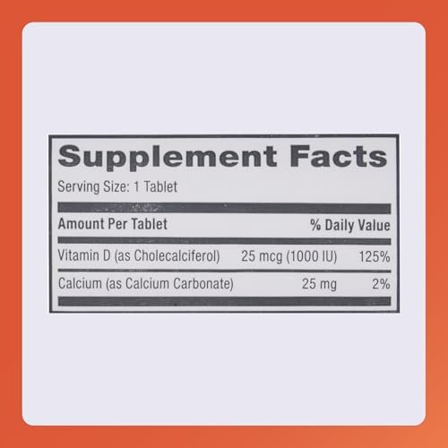 Rugby Vitamin D3 25 mcg (1.000 IE) – Nahrungsergänzungsmittel – 100 Tabletten