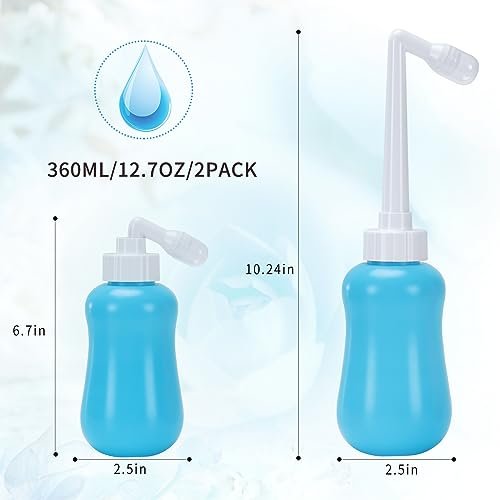 FOOFOO Peri-Flasche für die Wochenbettpflege, 12 oz, Blau