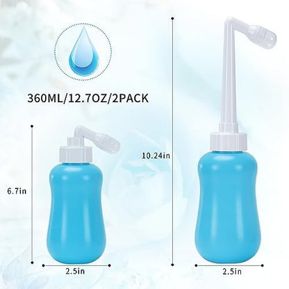 FOOFOO Peri-Flasche für die Wochenbettpflege, 12 oz, Blau