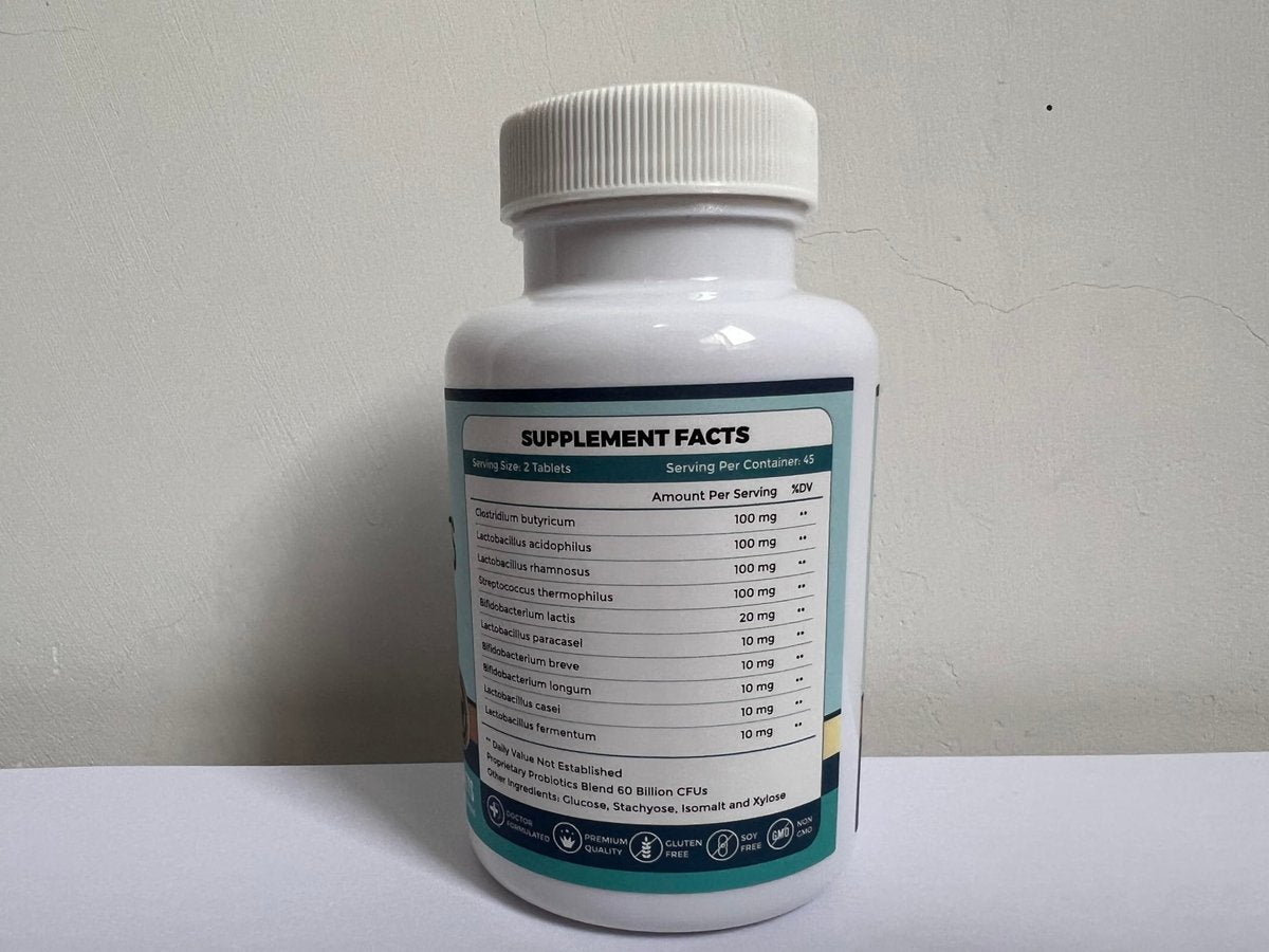ZEBORA Probiotika für Männer und Präbiotika für die Verdauungsgesundheit, 90 Tabletten, 60 Milliarden KBE für Immun- und Darmgesundheit, 10 Stämme, hypoallergen, haltbar ohne Kühlung, gluten- und sojafrei
